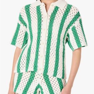 The drop Striped Knit Top S M